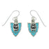 Turquoise Silver Bear Arrowhead Hook Dangle Earrings YX78848